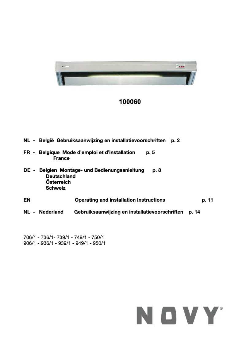 Page n°1 - Manuel utilisateur Bartscher 100060