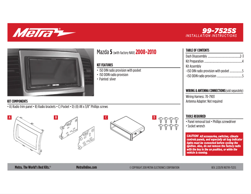 Image de la première page du manuel de l'appareil 99-7525S