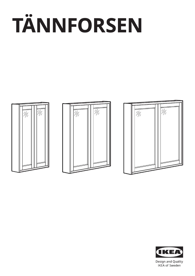 Image de la première page du manuel de l'appareil TÄNNFORSEN 305.351.28