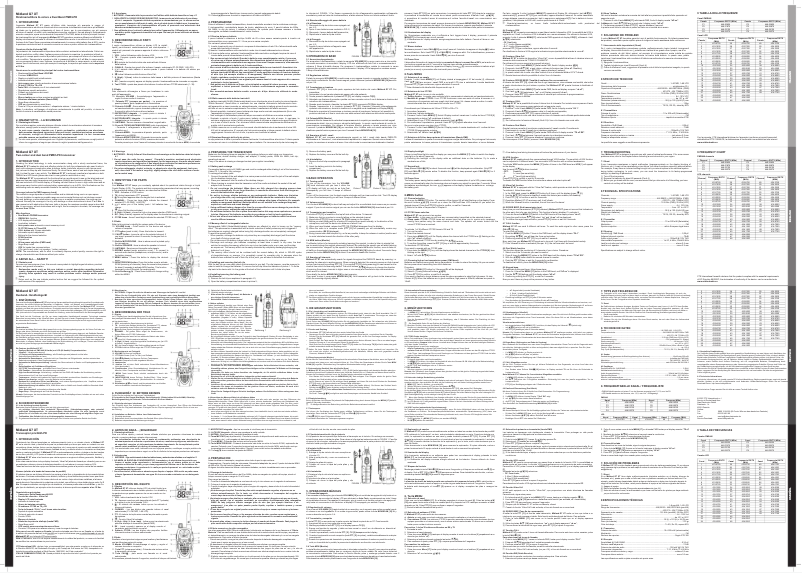 Page 1 de la notice Manuel utilisateur Midland G7 XTR