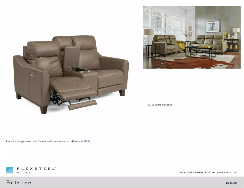 Page n°1 - Manuel utilisateur Flexsteel Forte 1197-64PH