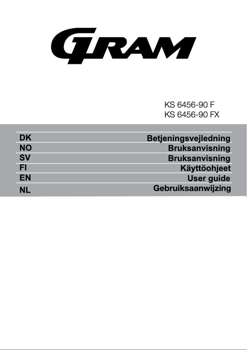 Page n°1 - Manuel utilisateur Gram KS 6456-90 F