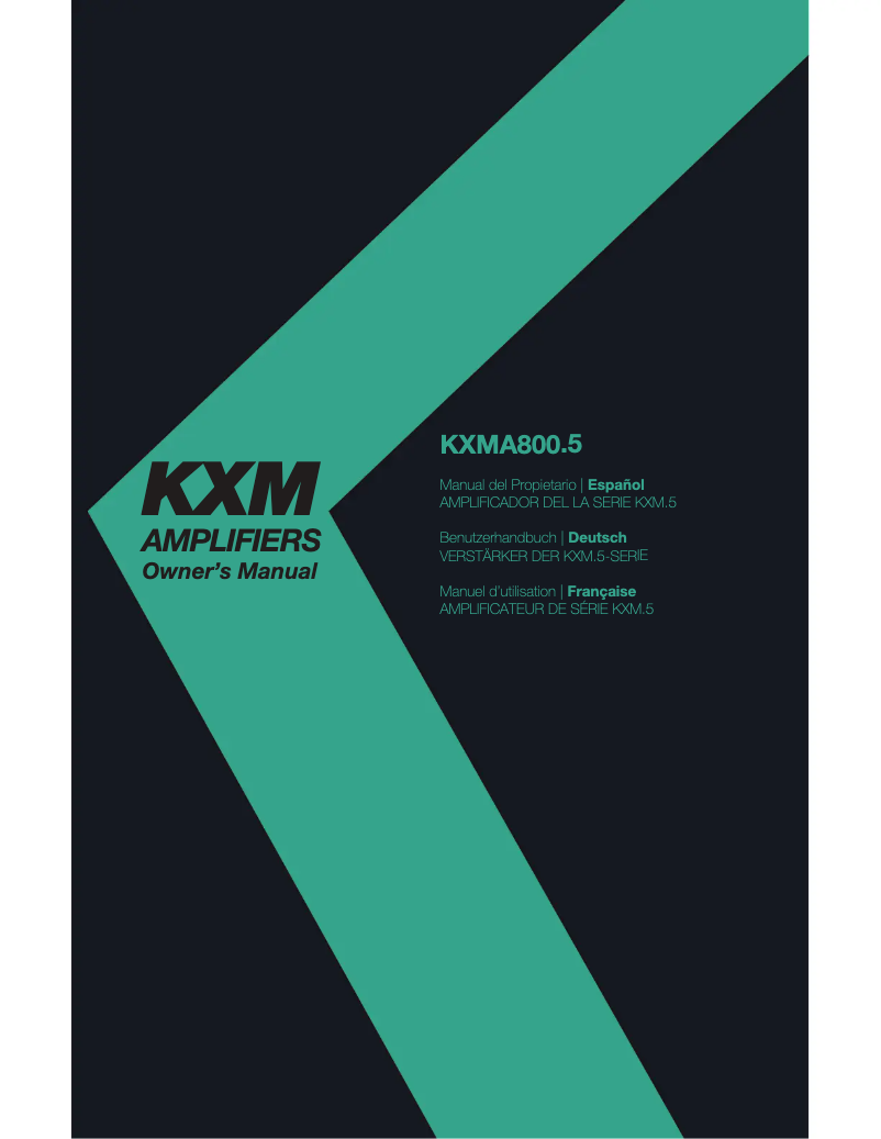 Page 1 de la notice Manuel utilisateur Kicker KXMA800.5