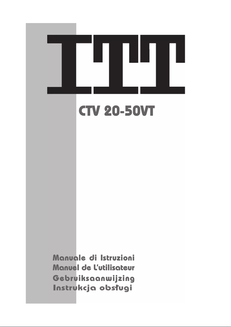 Page 1 de la notice Manuel utilisateur ITT CTV 20-50 VT
