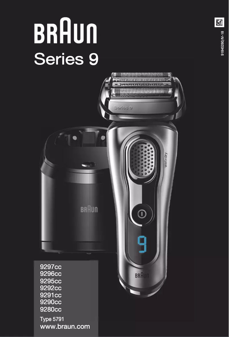 Page 1 de la notice Manuel utilisateur Braun Series 9 9292CC