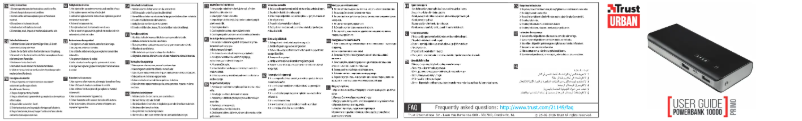 Page 1 de la notice Manuel utilisateur Trust Primo Thin Powerbank 10.000 mAh