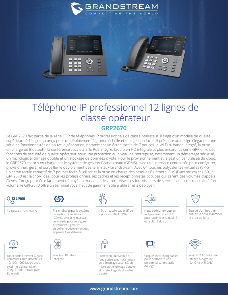 Image de la première page du manuel de l'appareil GRP2670