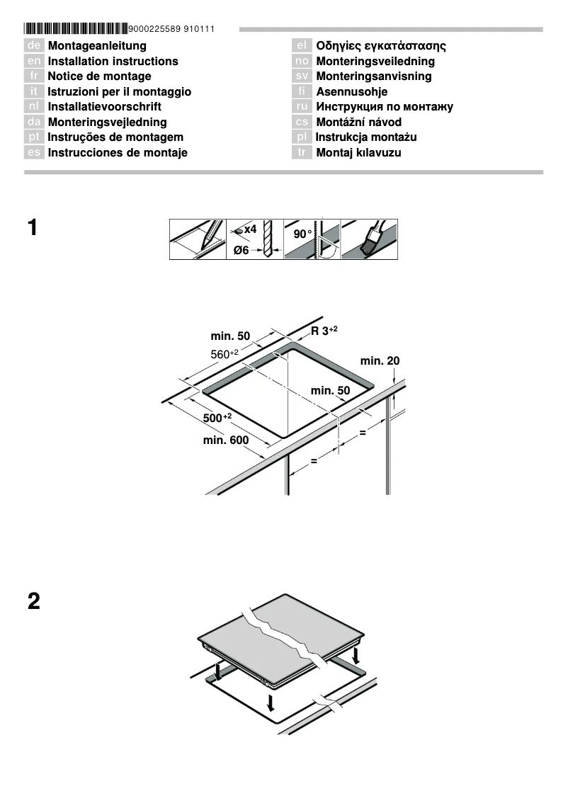 Page n°1 - Guide d'installation Siemens ET645CE11D