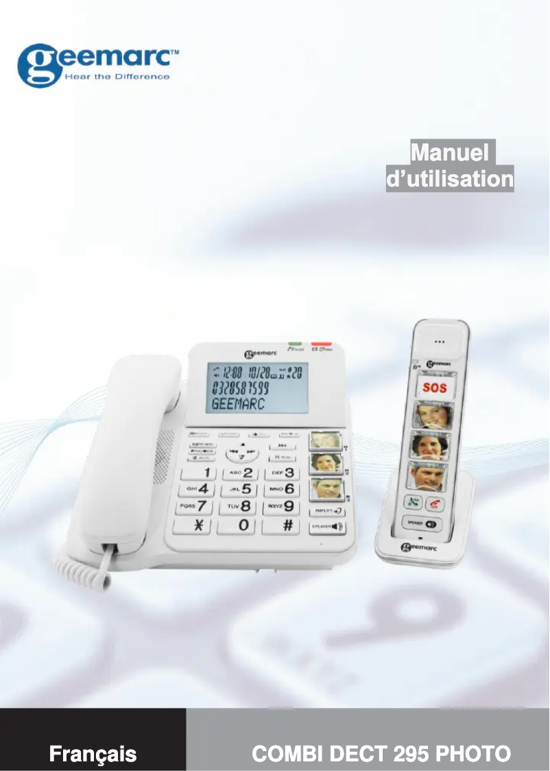 Imagen de la primera página del manual del dispositivo AmpliDECT 295 Photo