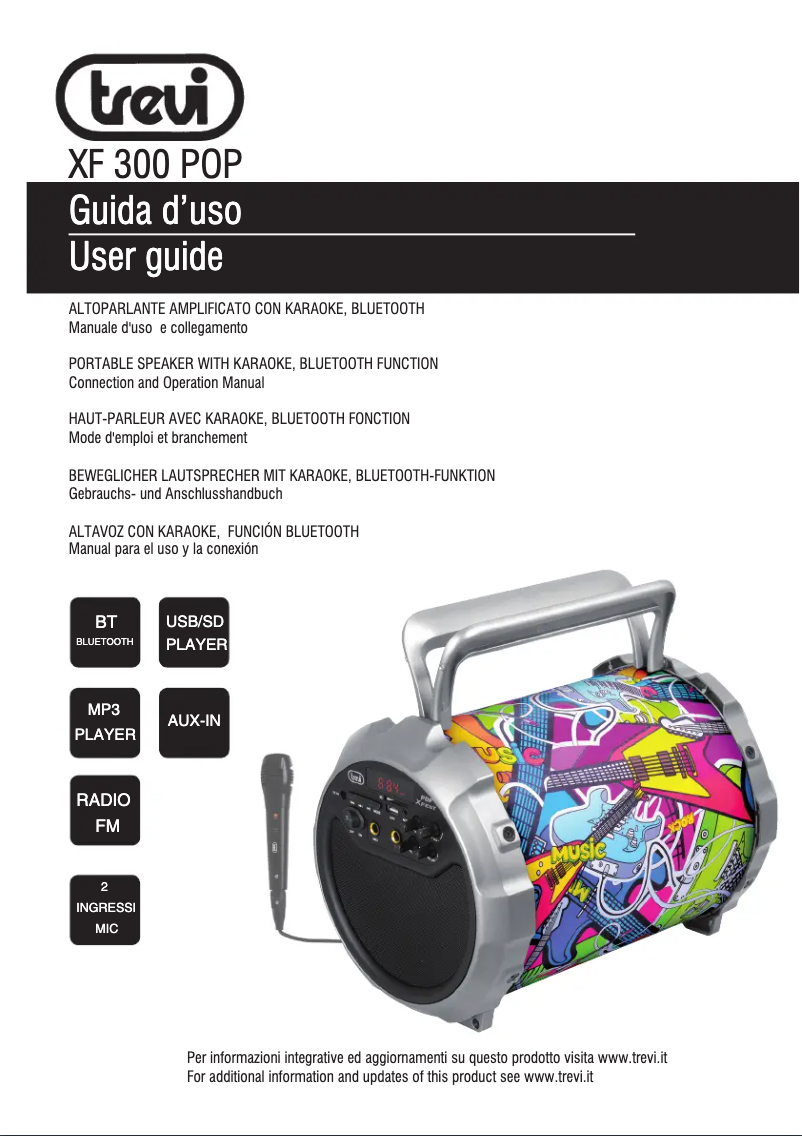 Page 1 de la notice Manuel utilisateur Trevi XF 300 POP