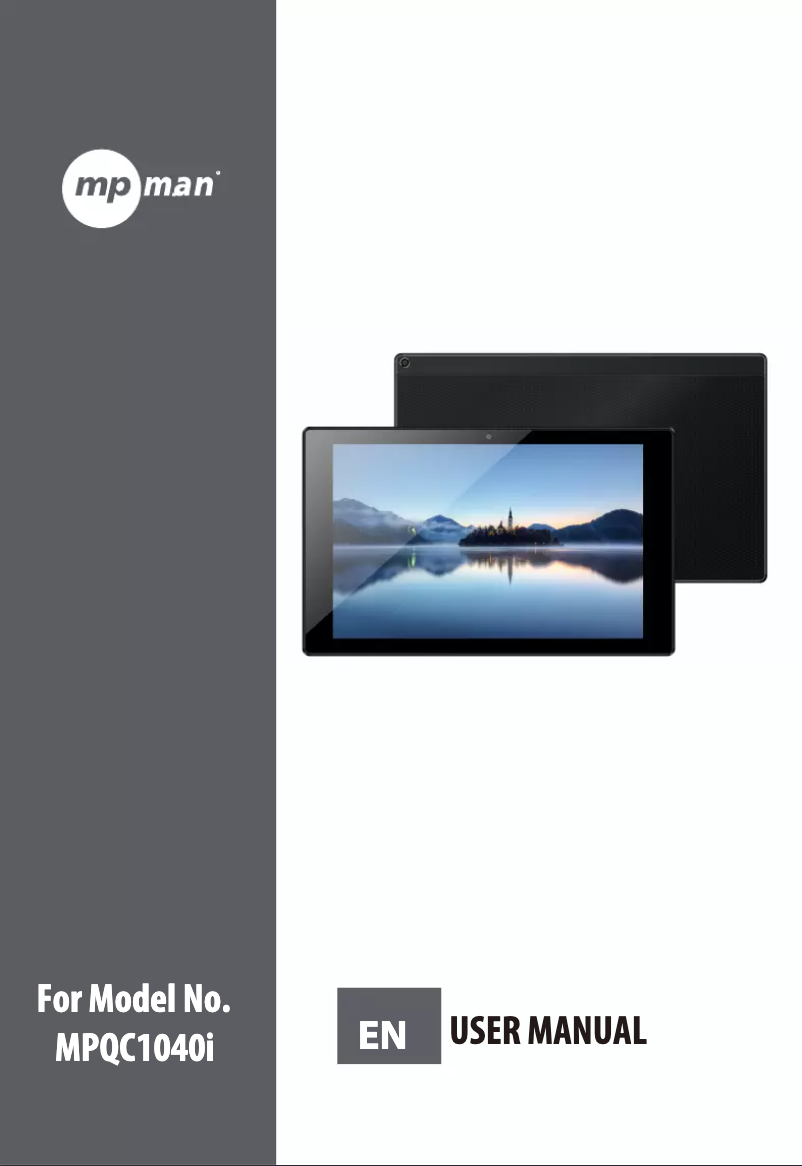 Page 1 de la notice Manuel utilisateur Mpman MPQC1040i