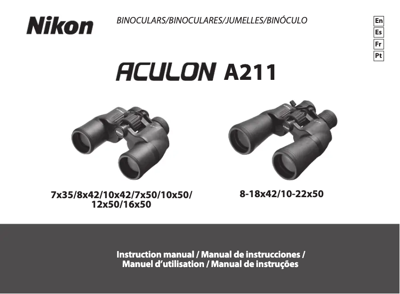 Page n°1 - Manuel utilisateur Nikon Aculon A211 8x42