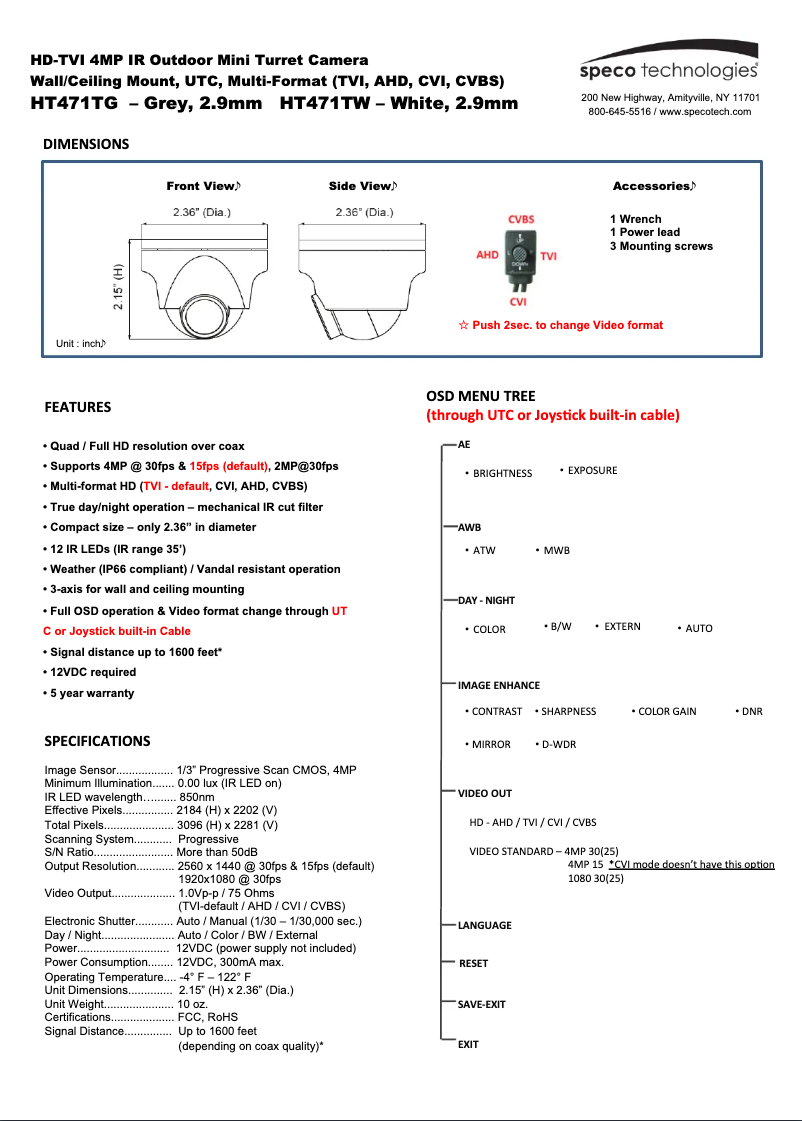 Image de la première page du manuel de l'appareil HT471TG