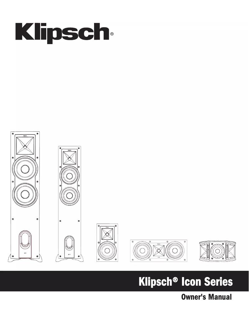 Page n°1 - Manuel utilisateur Klipsch KF-28
