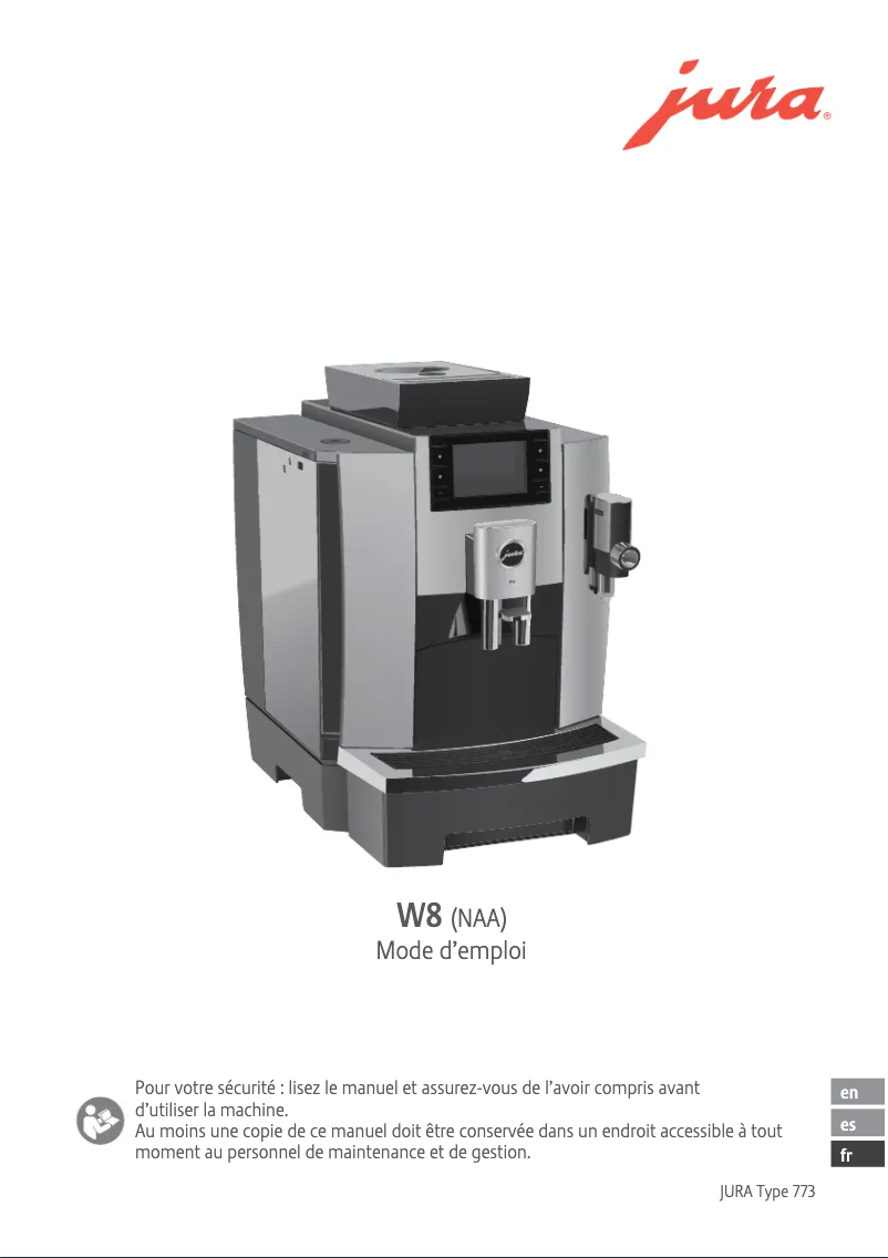 Image de la première page du manuel de l'appareil W8