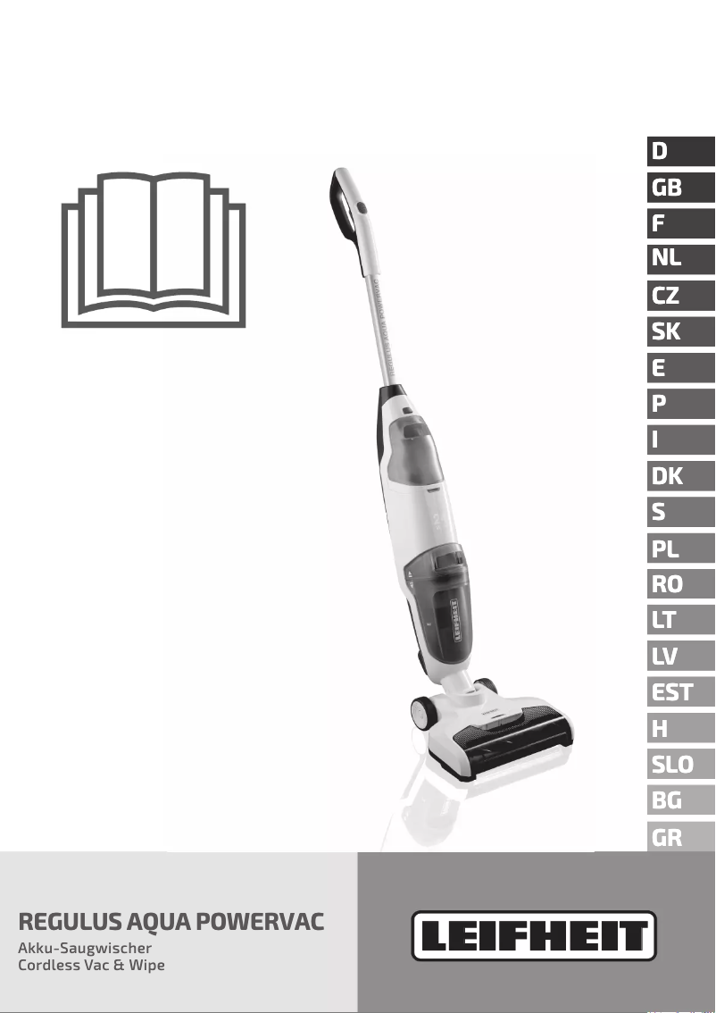 Page 1 de la notice Manuel utilisateur Leifheit Regulus Aqua PowerVac