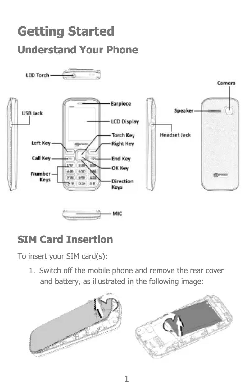 Page n°1 - Manuel utilisateur Micromax X2050