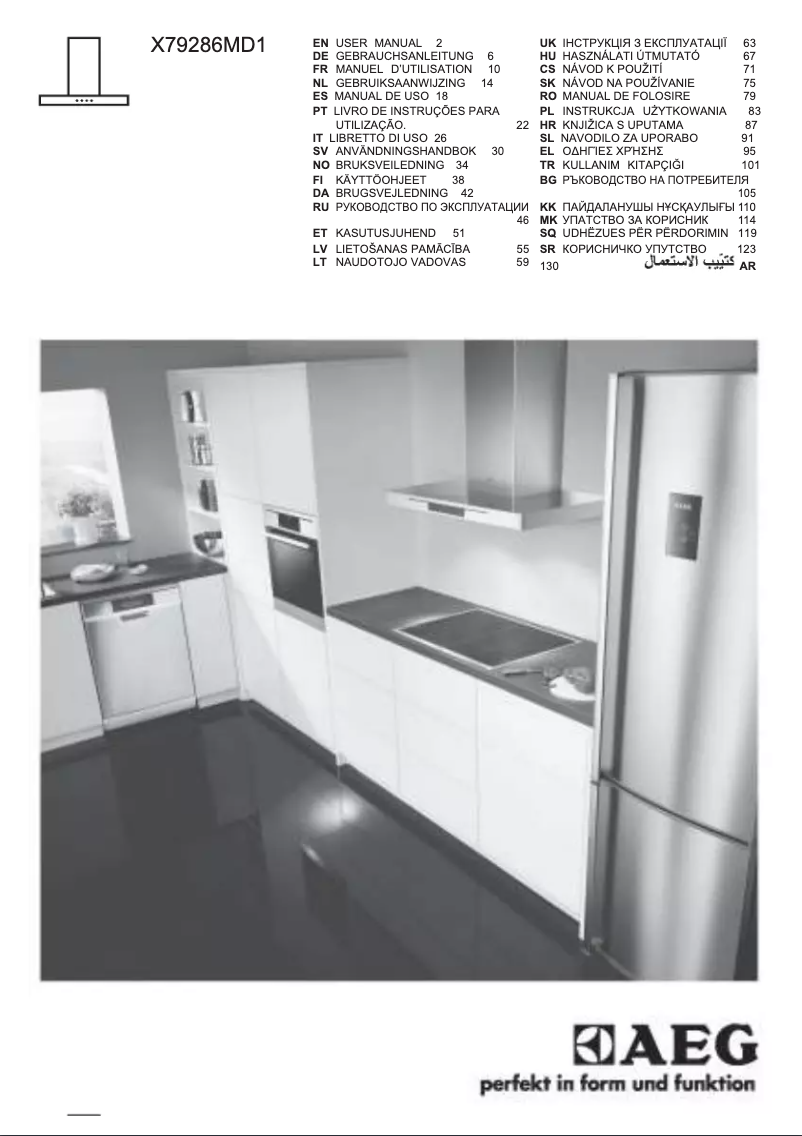 Page 1 de la notice Manuel utilisateur AEG X79286MD1