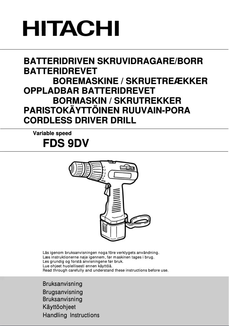 Página 1 del manual Manual de usuario Hitachi FDS 9DV