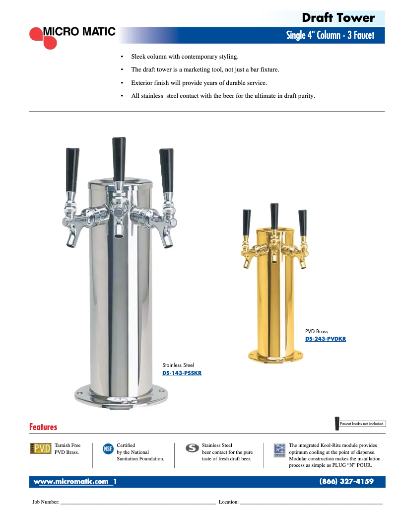 Page 1 de la notice Manuel utilisateur Micro Matic DS-143-KR