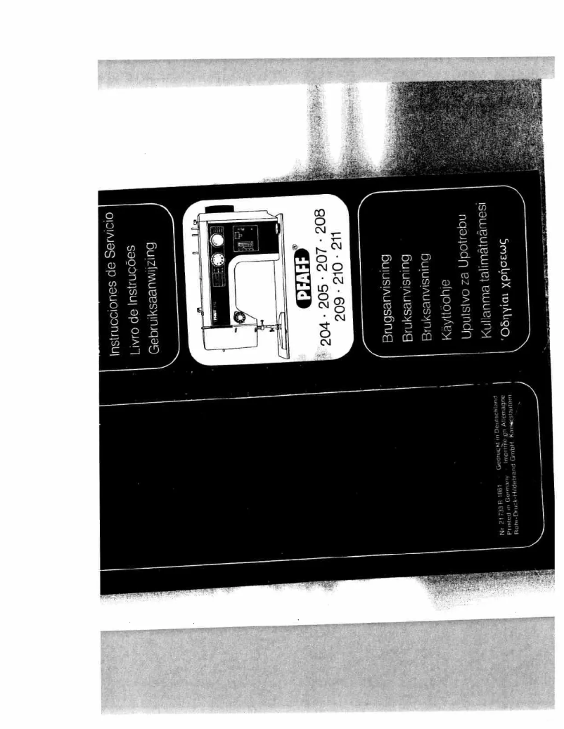 Page 1 de la notice Manuel utilisateur Pfaff 204