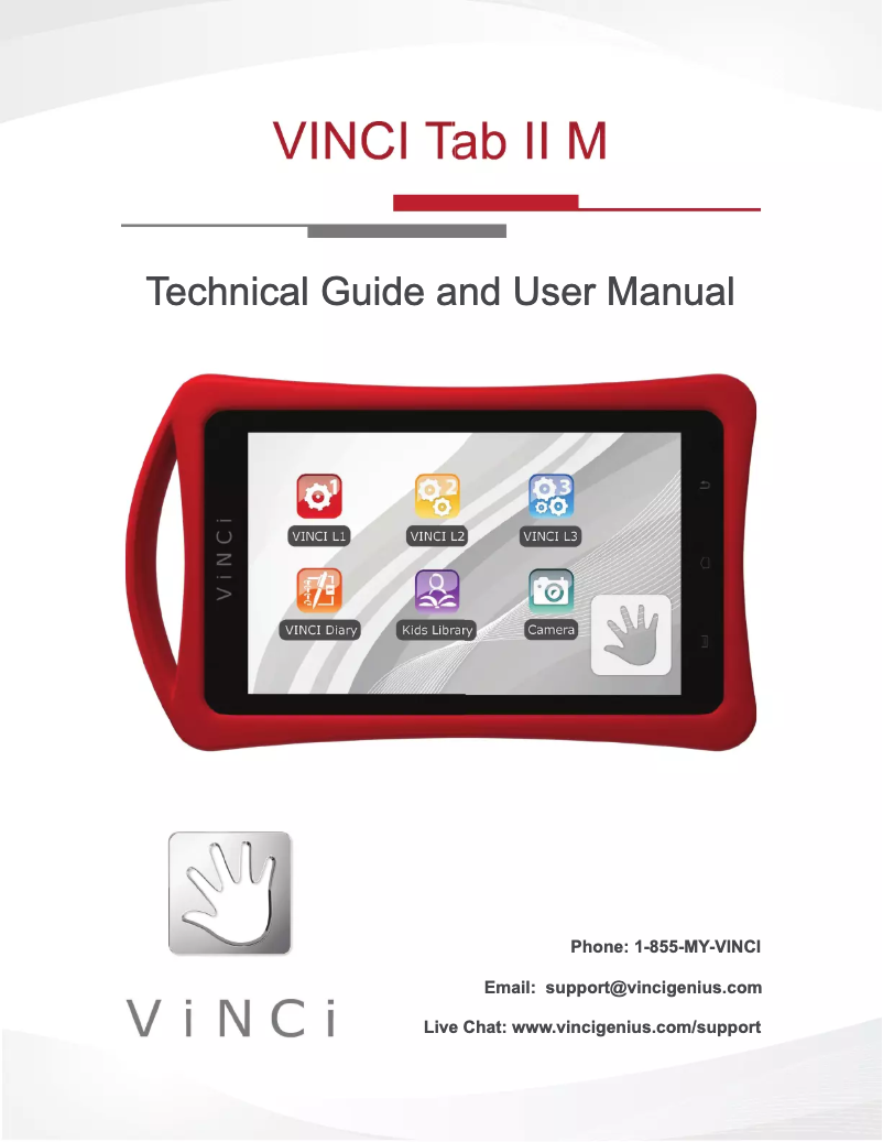 Page n°1 - Manuel utilisateur VINCI Tab II M