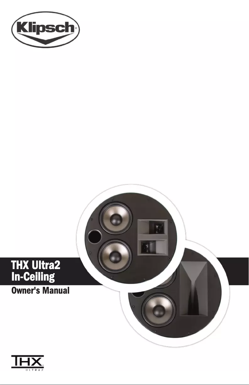 Page 1 de la notice Manuel utilisateur Klipsch KL-7502-THX