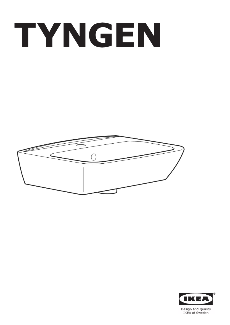 Page 1 de la notice Instructions / montage Ikea TYNGEN