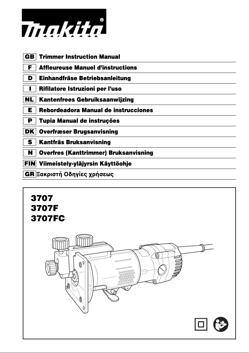 Page n°1 - Manuel utilisateur Makita 3707FC