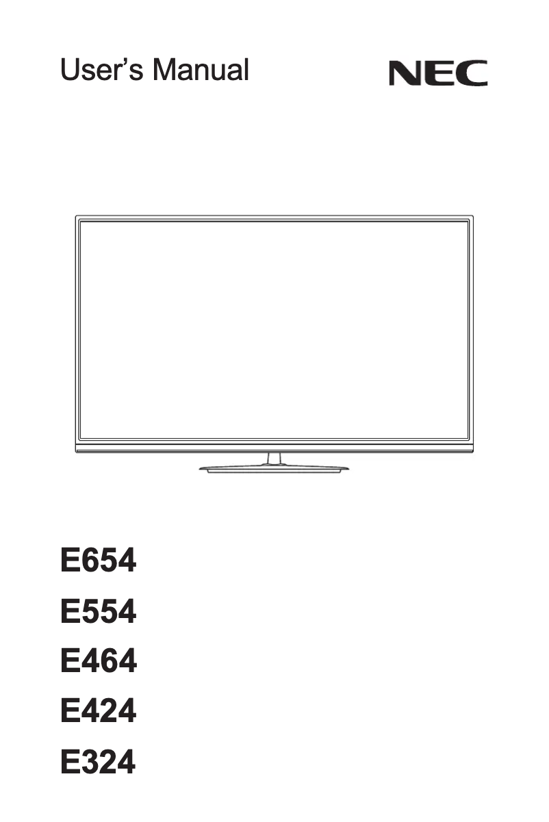 Page 1 de la notice Manuel utilisateur NEC E324