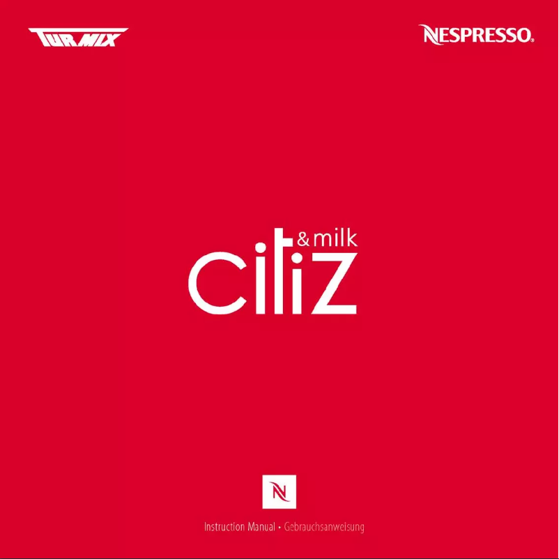 Image de la première page du manuel de l'appareil Nespresso Citiz & Milk