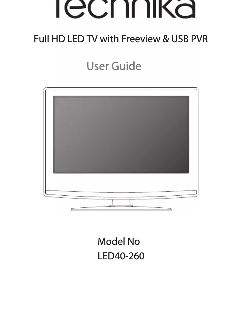 Página 1 del manual Manual de usuario Technika LED40-260