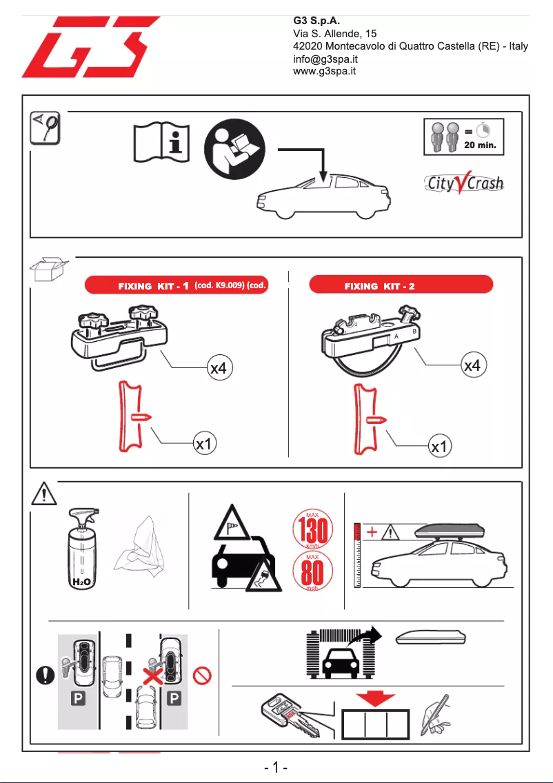 Page n°1 - Manuel utilisateur G3 Spark.eco 520
