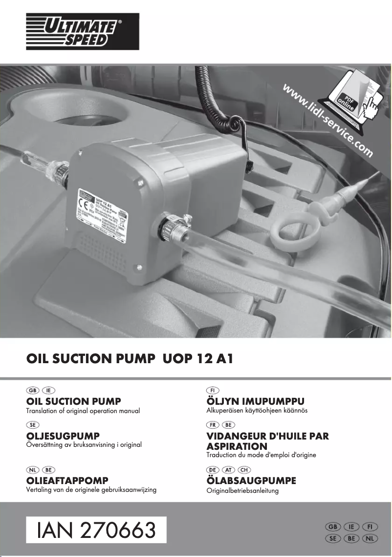 Page n°1 - Manuel utilisateur Ultimate Speed UOP 12 A1