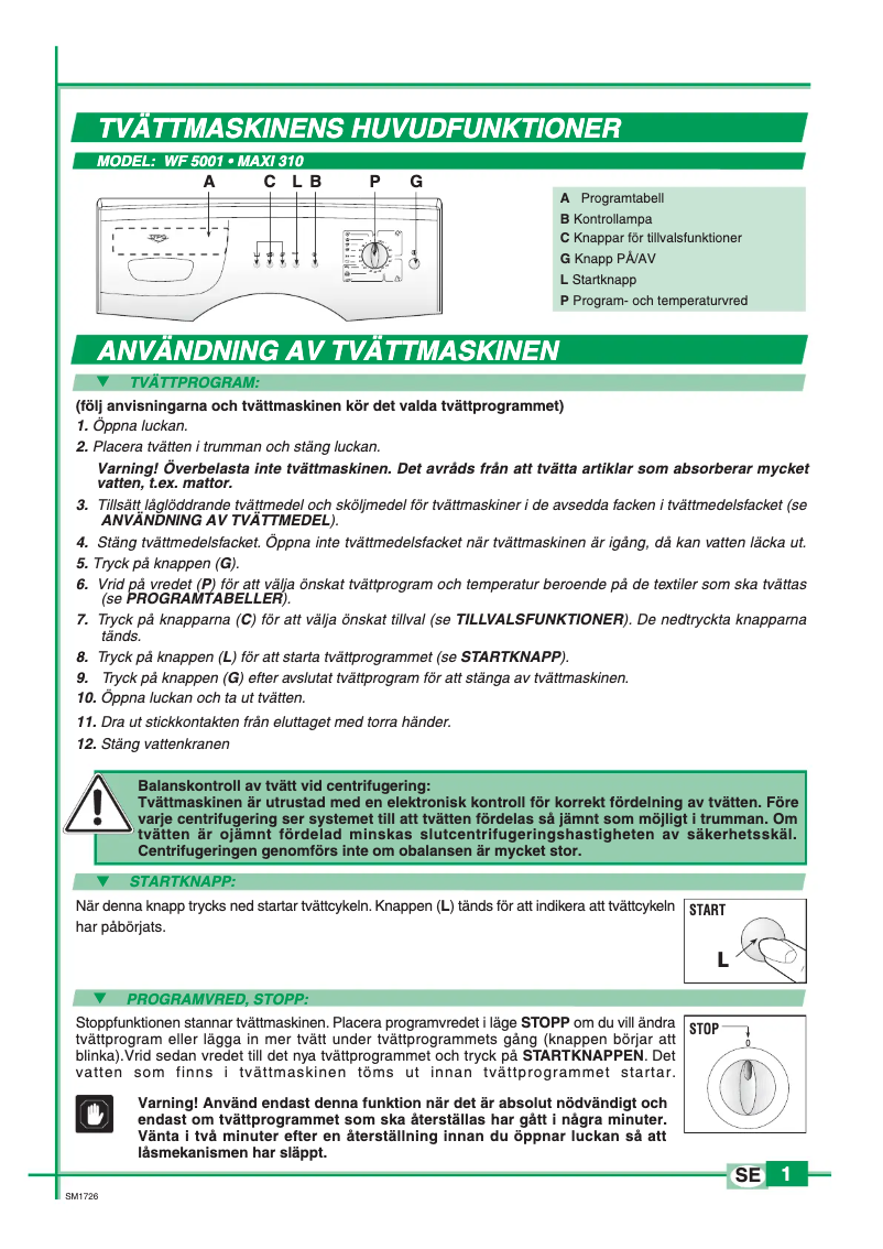 Page 1 de la notice Manuel utilisateur UPO WF 5001
