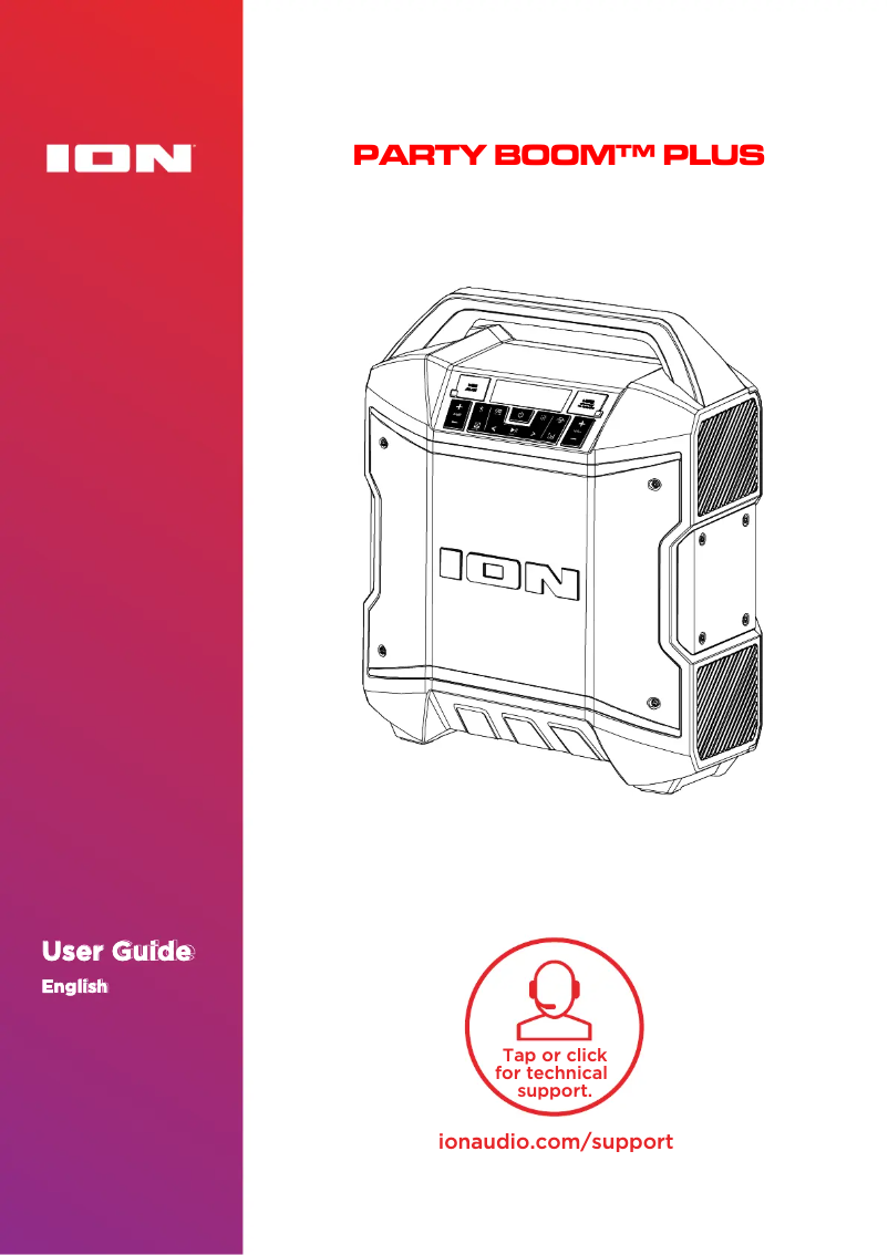 Page n°1 - Manuel utilisateur ION Party Boom Plus
