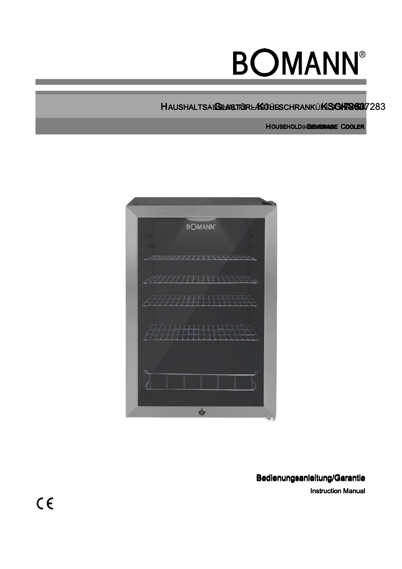 Page 1 de la notice Manuel utilisateur Bomann KSG 7283