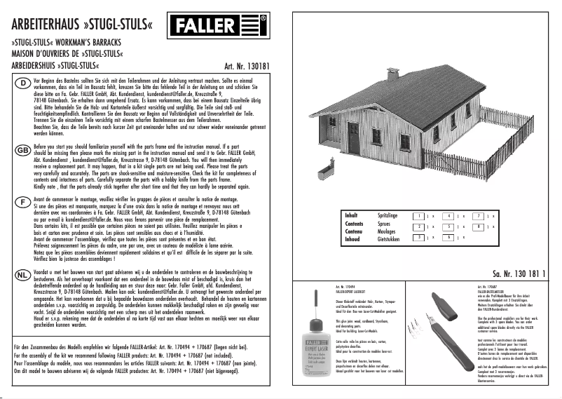 Page 1 de la notice Manuel utilisateur Piko 130181