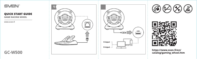 Page 1 de la notice Guide de démarrage rapide Sven GC-W500
