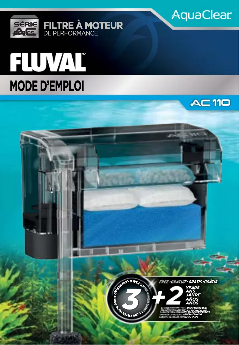 Page 1 de la notice Manuel utilisateur Fluval AquaClear AC20