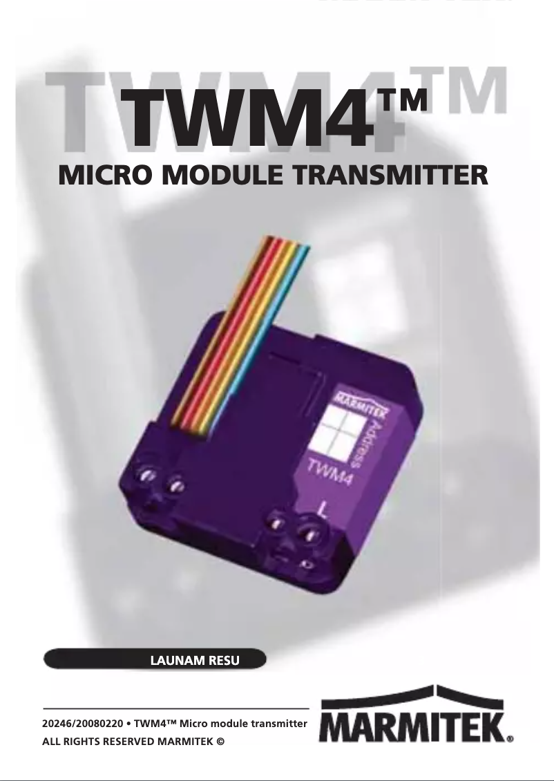 Image de la première page du manuel de l'appareil X-10