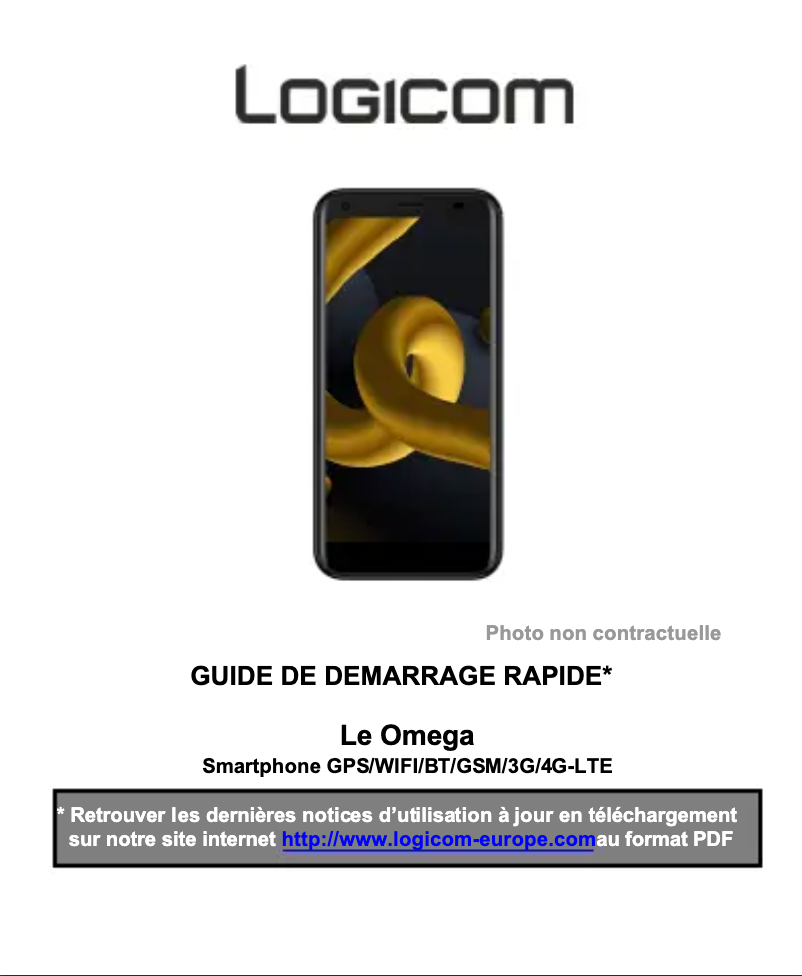 Page 1 de la notice Manuel utilisateur Logicom Le Omega