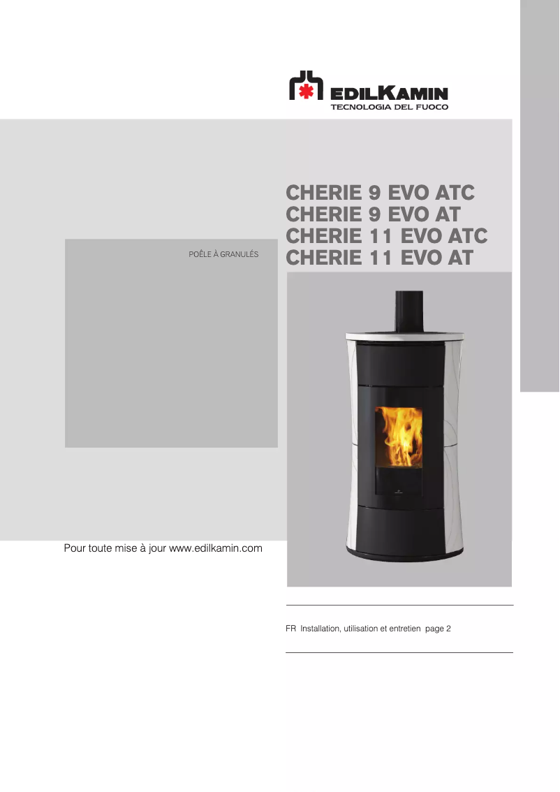 Page 1 de la notice Manuel utilisateur Edilkamin CHERIE 9 EVO ATC