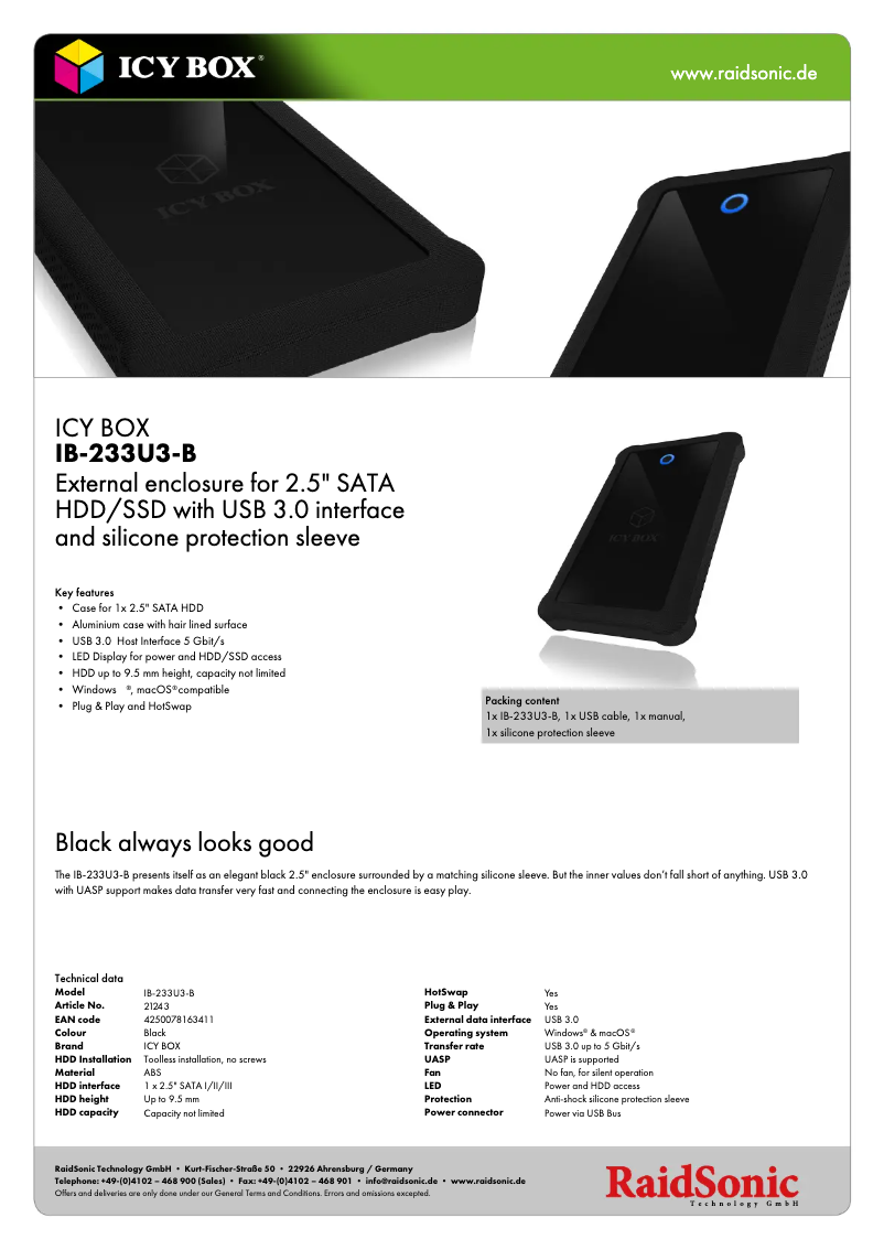 Image de la première page du manuel de l'appareil IB-233U3-B