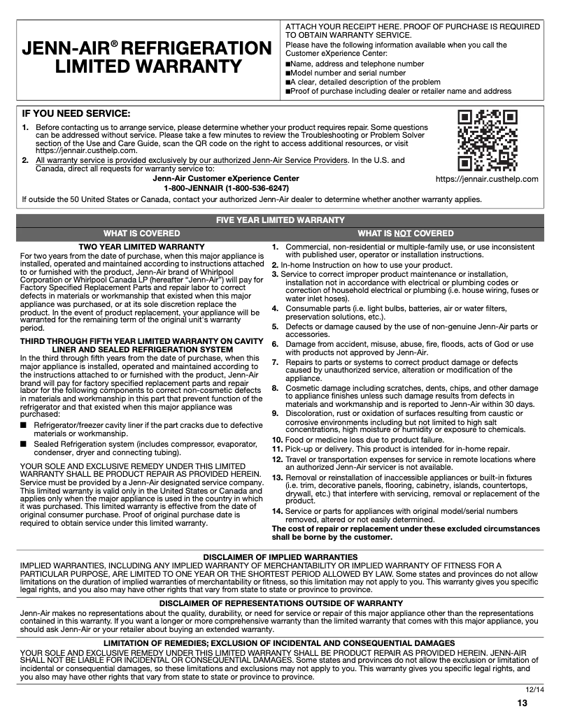 Image de la première page du manuel de l'appareil JUB24FLERS