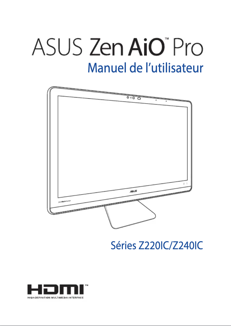 Page 1 de la notice Manuel utilisateur Asus Zen AiO Pro Z220ICGK