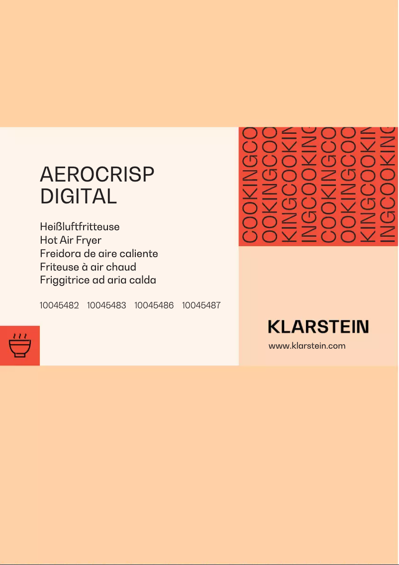 Page n°1 - Manuel utilisateur Klarstein AeroCrisp Digital