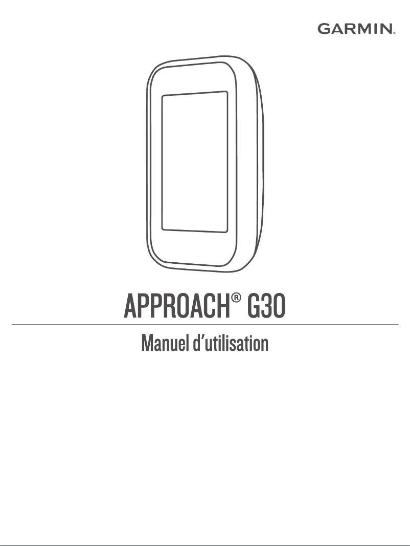 Image de la première page du manuel de l'appareil Approach G30