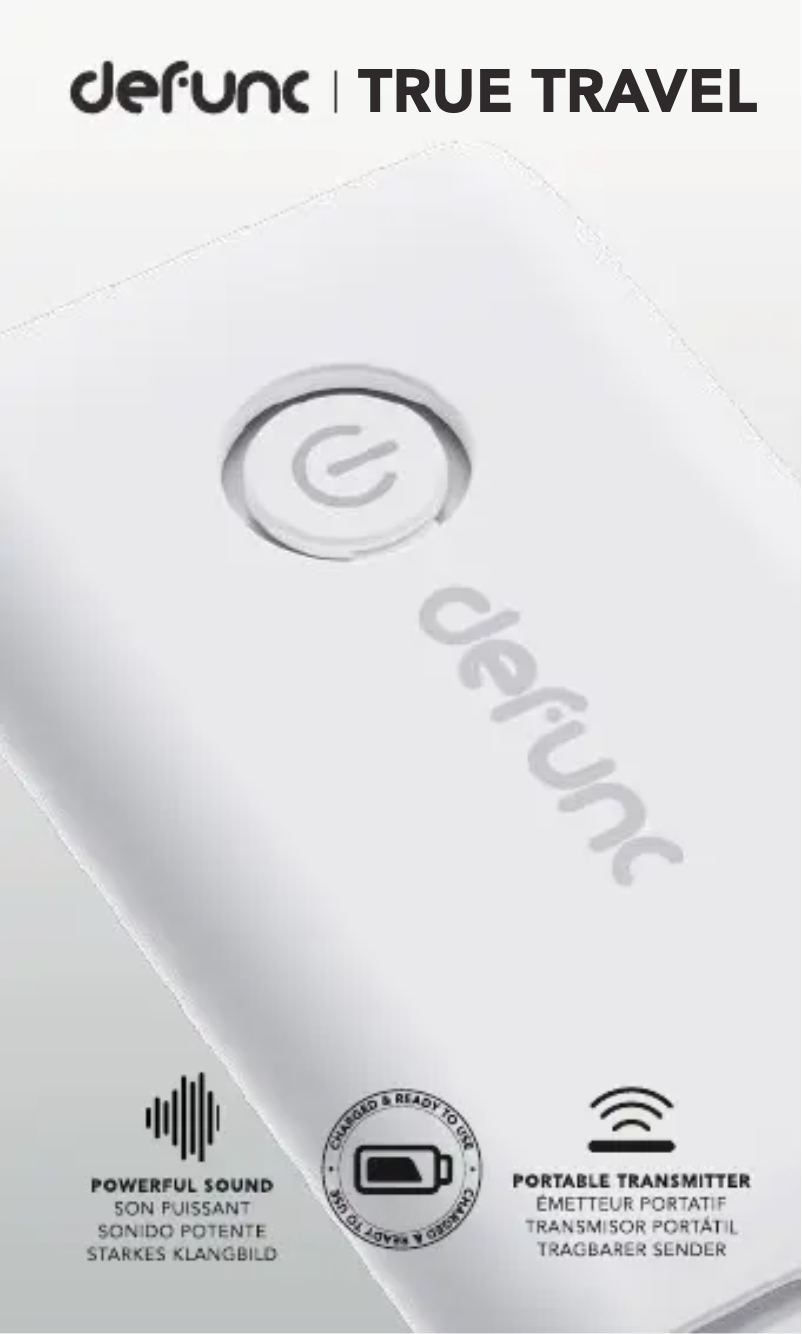 Page n°1 - Manuel utilisateur Defunc True Travel