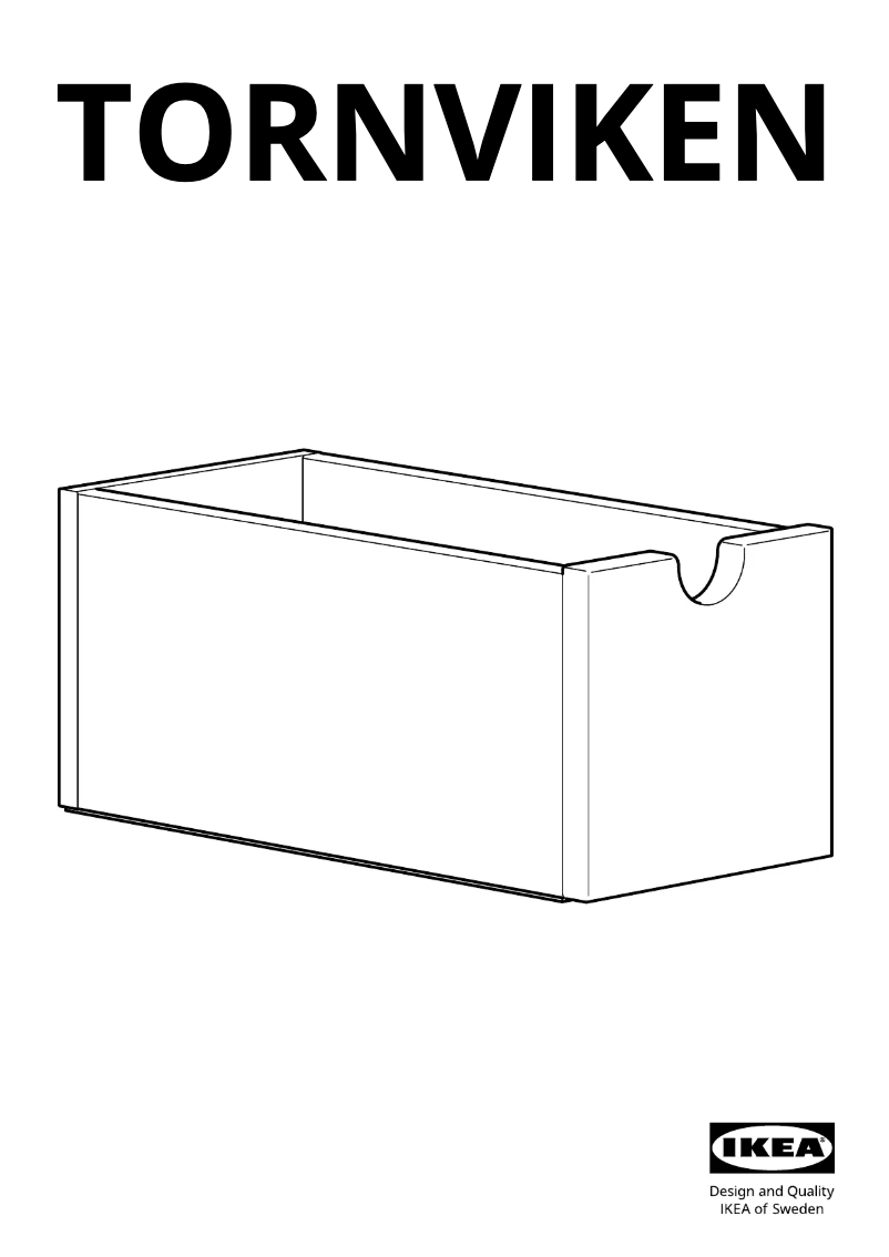 Page 1 de la notice Manuel utilisateur Ikea TORNVIKEN 603.590.29